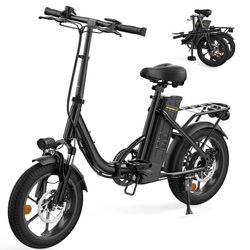 iScooter U4 250W motor, 36V 10,4AH litiumbatteri, 16-tums elcykel, snabbfällbar elcykel (25 km/h) för vuxna