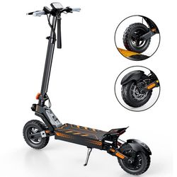iScooter W10 Elscooter 1200W, 48V15Ah, 40 km/h, APP Smart-modell, 10-tums slanglösa däck