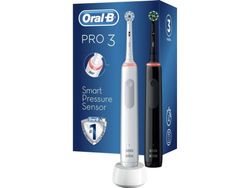 Oral-B Roterende tannbørste Pro 3 3900 Duo 2 stk Hvit/Sort