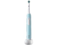 Oral-B Pro 1 Cross Action, Voksen, Roterende Tannbørste, Daglig stell, Sensitiv / Myk, Whitening, Blå, Hvit, 2 min, Blå