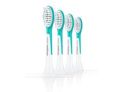 Philips Sonicare For Kids For Kids HX6044/90 4-pakning, børstehoder, 4 stykker, Blå, Hvit, 3 måned(er), Soft (myk), 62000 bevegelser per minutt, 7 år