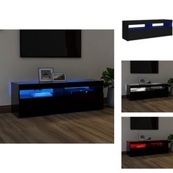 TV-møbler - Living tv-bord med LED-lys 120x35x40 cm sort