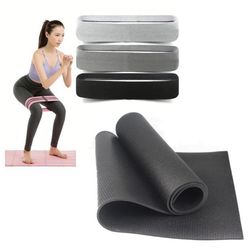 Træningssæt - Yogamåtte/yogamåtte, 3-delt Booty band, Træningsbånd