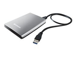 Verbatim Store 'n' Go Portable - Harddisk - 2 TB - ekstern (bærbar) - USB 3.0 - 5400 rpm - sølv