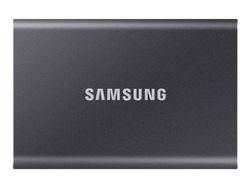 Samsung T7 MU-PC4T0T - SSD - krypterat - 4 TB - extern (portabel) - USB 3.2 Gen 2 (USB-C kontakt) - 256 bitars AES - grå