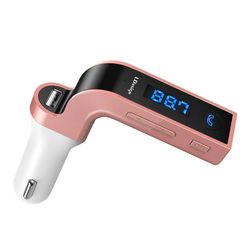 FM-sender Bluetooth-tilkobling 4-i-1, Rosa