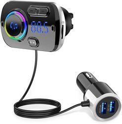 INF Trådløs FM-sender for bilen, Bluetooth 5.0 - Svart
