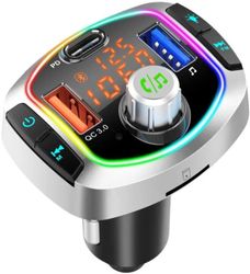 INF FM-sender med hurtiglading og LED - sort