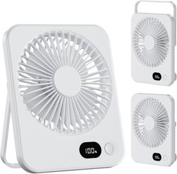 Lollanda Mini USB-blæser med justerbar hastighed og LED-display – bærbar, ideel til kontor, hjem, soveværelse og rejser