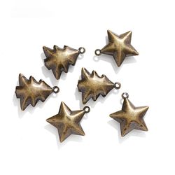 INF DIY Retro Bells - Stora 38x46mm Julgransklockor (10-pack)