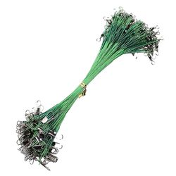 20x Stålledere for fiske - 15 cm - Grønn