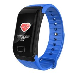 F1 Plus WearFit Aktivitetsarmbånd med Fargedisplay - Blå