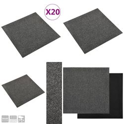 Tæppefliser 20 stk. 5 m² 50x50 cm antracitgrå - Gulvflise - Gulvfliser - Home & Living