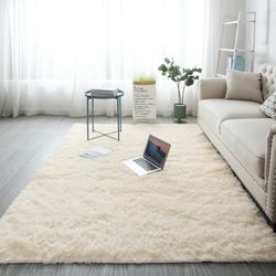 Lollanda Shaggy Matta, Enkel Modern Fluffy Vardagsrum Sovrum Ultra Mjuk mikrofiber - Flera färgval - 160×200cm