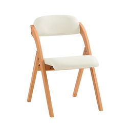 SoBuy Klappstol med dyna - 47.5X59X77cm | Vit FST92-W