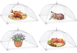 Lollanda Pop-up Matskydd 43cm, Pop-up matparaply i mesh 4/6-Pack, Fällbart insektsnät – Nät, för camping, picknick och grillning