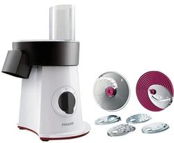 Philips Viva Collection HR1388/80 SaladMaker, Svart, Röd, Vit, Rotations-, Plast, Rostfritt stål, 1,5 m, 220 W