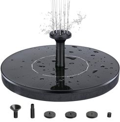 INF Vandfontæne solcelledrevet 16 cm Sort