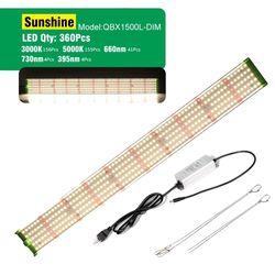 LED Växtlampa, Fullspektrum 85W, Justerbar Ljusstyrka,Solliknande Ljus 150W