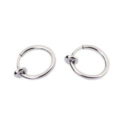 2-pack sølv falske piercing ører leppe nese septum leppe