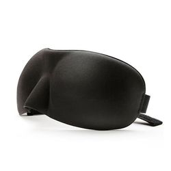 Fin 3D -skum Sleeping Mask Eye Mask for Flight Travel (Black)