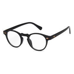 Svart runde glass klart glass uten styrke klart glass
