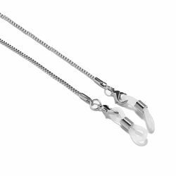 Senile String Box Chain EyeGlassed Brillass Cord Neck Chain - Sølv