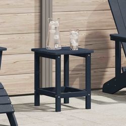 Adirondack sidebord - Moderne HDPE bord til udendørs brug | Farve: Marineblå | Størrelse: 38x38x46 cm