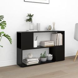 Elegant bokhylla i konstruerat trä - Modern design | Färg: Svart | Storlek: 100x24x63 cm