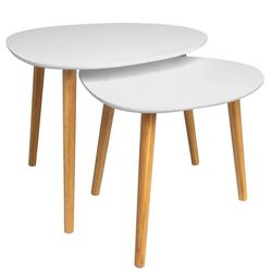 To hvide sofaborde til stuen BEGRYF 55x53x42 39x39x40