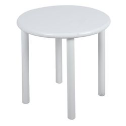 Valkoinen pyöreä pöytä MDF-mäntyä 45x45x42 olohuoneeseen, makuuhuoneeseen, moderni muotoilu VS38We BEGRYF