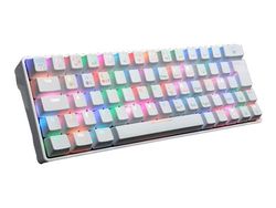 Fourze GK60 - Tastatur - bakgrunnsbelyst - trådløs - USB-C, Bluetooth 5.0 - Nordisk - tastsvitsj: OUTEMU - hvit