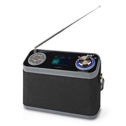 Nedis DAB+ Radio | Bord design | DAB+ / FM | 2.4 " | Farge skjerm | Batteri drevet / Nettstrøm drevet | Digitalt | 24 W | Bluetooth® | Hodetelefonutga