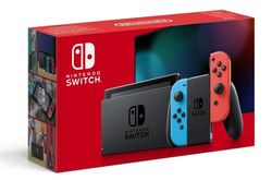 Nintendo Switch 2019 Konsol, Röd/Blå