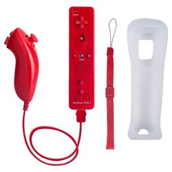 Kompatibel med Wii-kontroller Set Motion Plus, Bulk Red