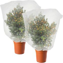 Lollanda 2-pack Fruktträdsnät med Dragsko/Fågelskyddsnät - 120x80/180 cm, Anti-Fågel/Insekt, för Trädgård och Bärbuskar