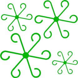 4 stk. plantestøtter genanvendeligt plantedyrkningstilbehør, forskellige størrelser klatreplantepæle til indendørs planters dekoration, grøn