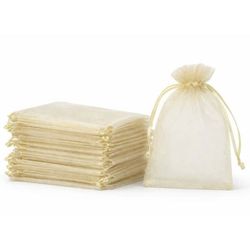 100-Pack Organzaposer 7x9cm Beige
