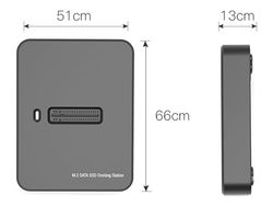 Gembird DD-U3M2 - SSD-dokkestasjon - M.2 - M.2 Card (PCIe NVMe & SATA) - USB 3.2 (Gen 2) - svart
