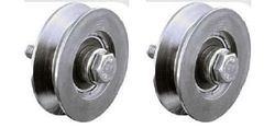 80 mm V-spårhjul med 1 kullager - uppsättning om 2