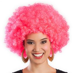 Unisex Rosa Afro Parykk