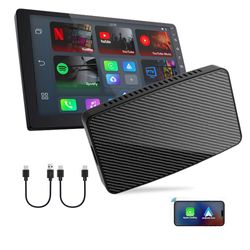 OBOSOE Play2Video PRO Trådlös Adapter – för CarPlay & Android Auto, Stöd för Netflix & YouTube, Plug-and-play