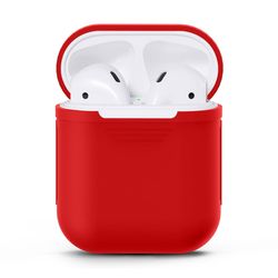 2x Silikon skal fodral för Apple Airpods / Airpods 2 - Röd