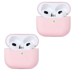 2x Pink Apple AirPods 3 etui silikone beskyttende etui til AirPods 3
