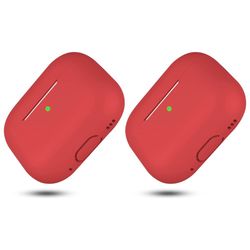 2x Röd Airpods PRO 2 Silikonskal fodral
