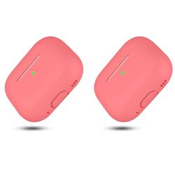 2x Pink Airpods PRO 2 Silikone skal