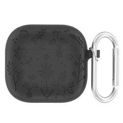 INF Silikone beskyttende etui til Apple AirPods 4 med låsekarabinhage