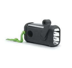 Muse, bærbar solcelleradio med sveiv og lommelykt, MH-08 MB