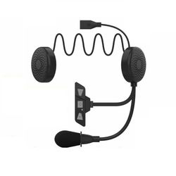 Motorcykelhjälm Headset Bluetooth 5.2 Svart