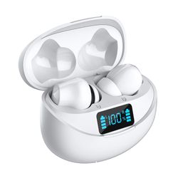 INF Bluetooth-øreplugger, trådløse og IPX5 vanntette Hvit